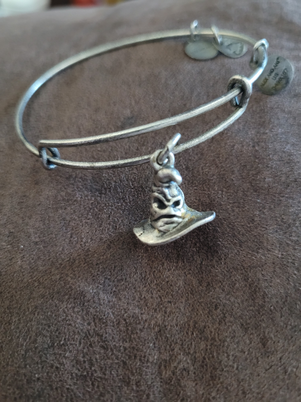 Alex and Ani Silver-Tone Sorting Hat Charm Bangle Bracelet